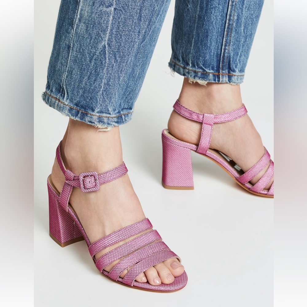 Maryam Nassir Zadeh Palma high sandals in Fuchsia Sparkle